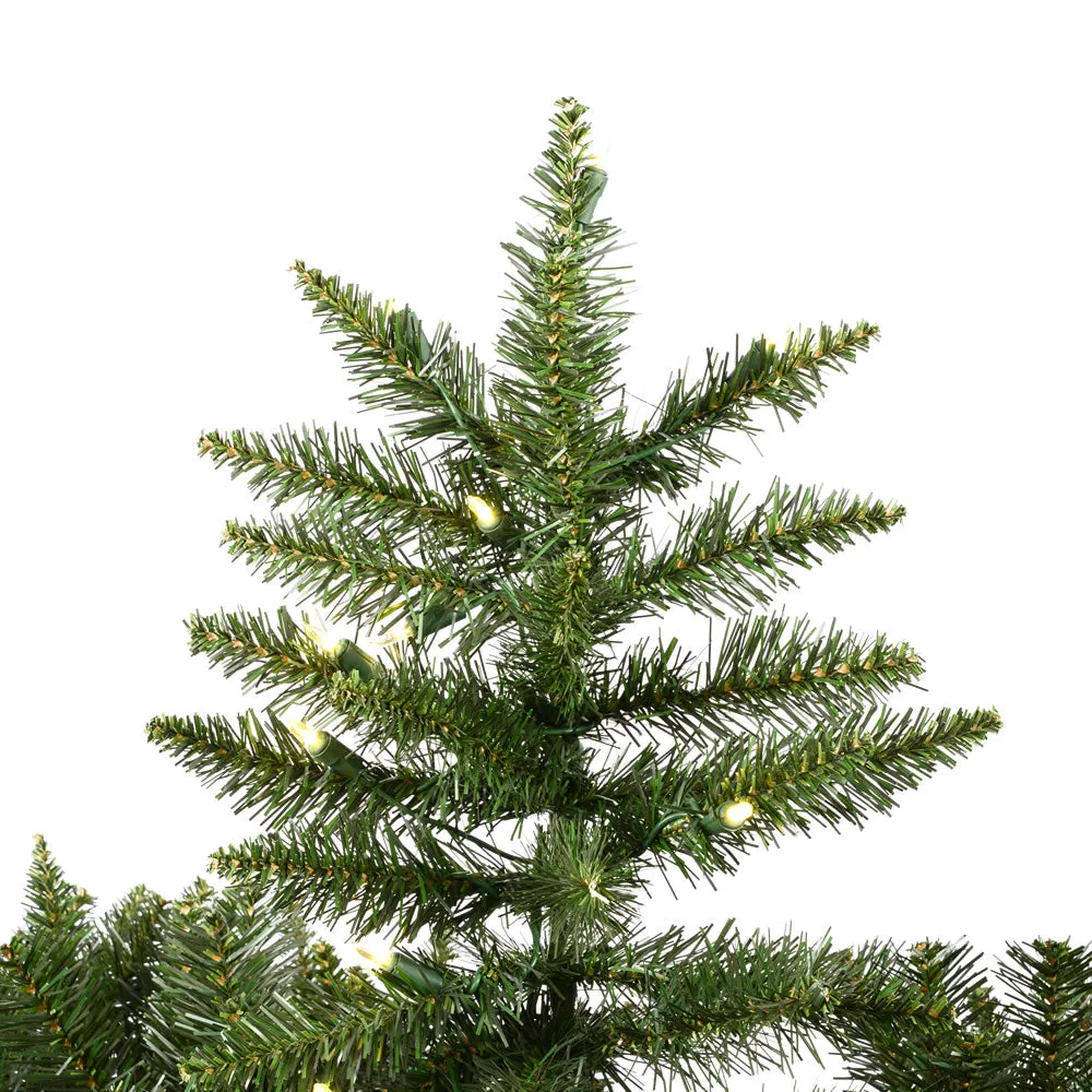 12' Slim Enchanted Evergreen Tree, Warm White LED Lights