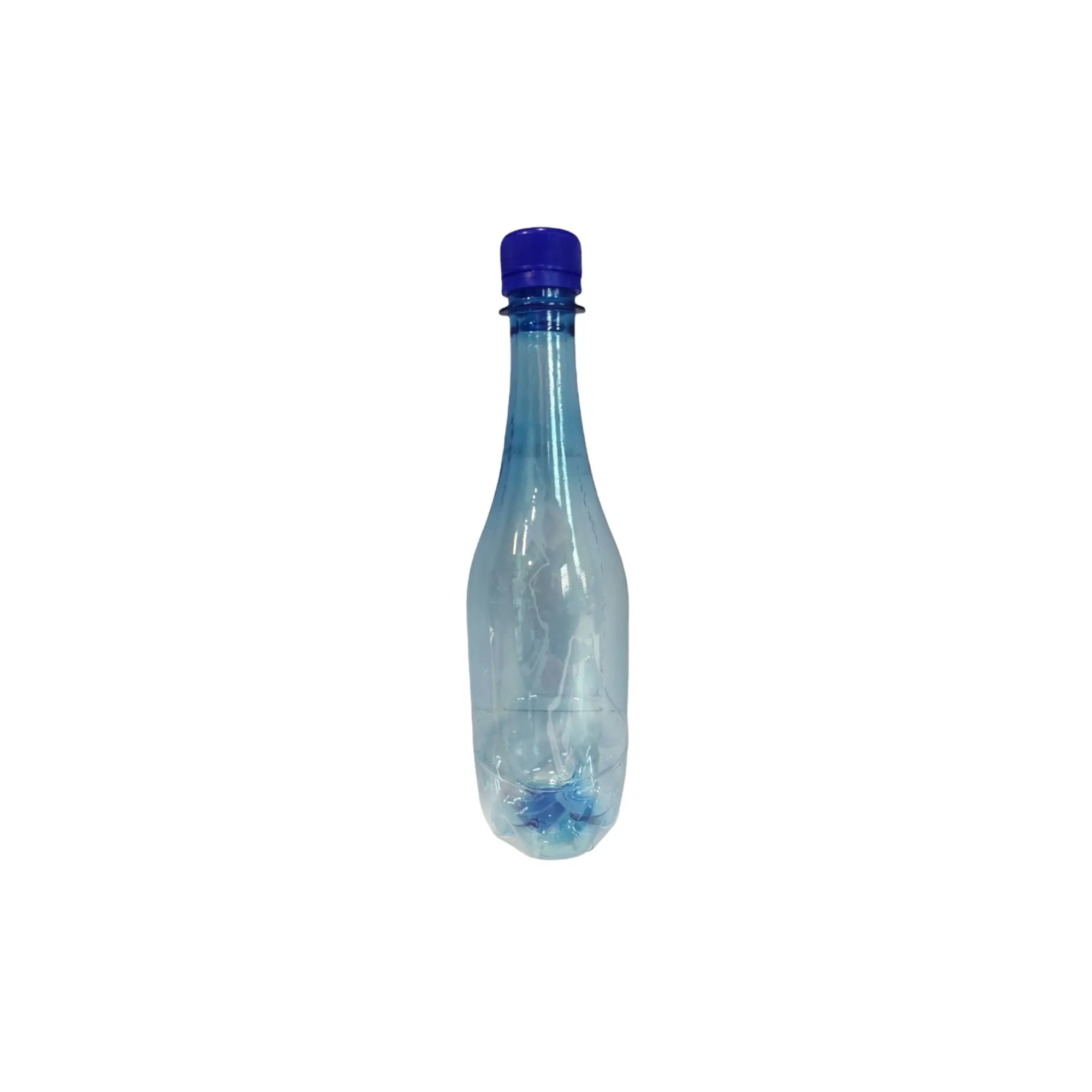 1L PET Plastic Teardrop Water Bottle Blue Lid BOT135