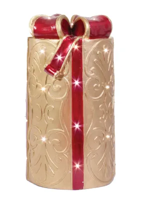 24" Lit Round Fiberglass Gift Box