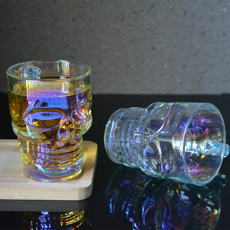 400ml Glass Skull Handle Cup Skull Headband