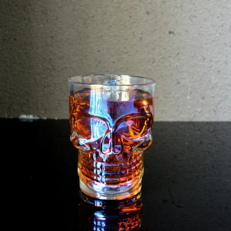 400ml Glass Skull Handle Cup Skull Headband