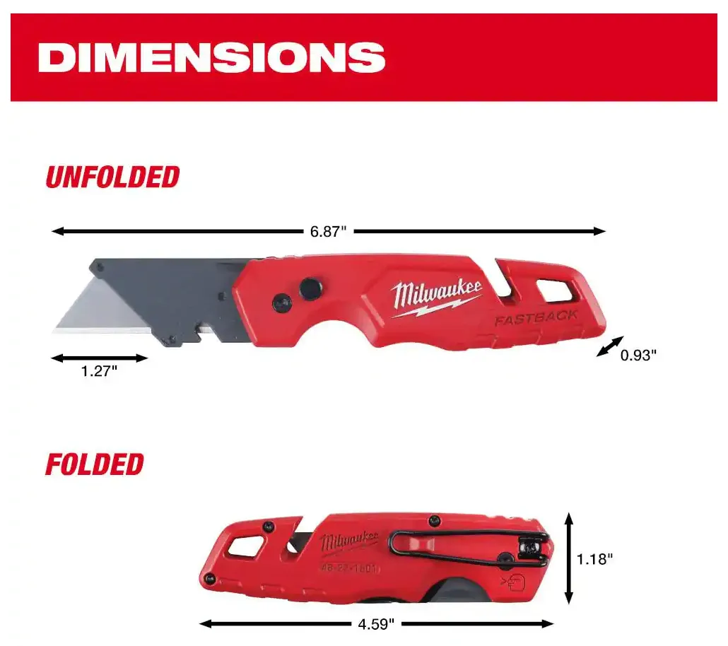 48-22-1901 Milwaukee FASTBACK Compact Folding Utility Knife