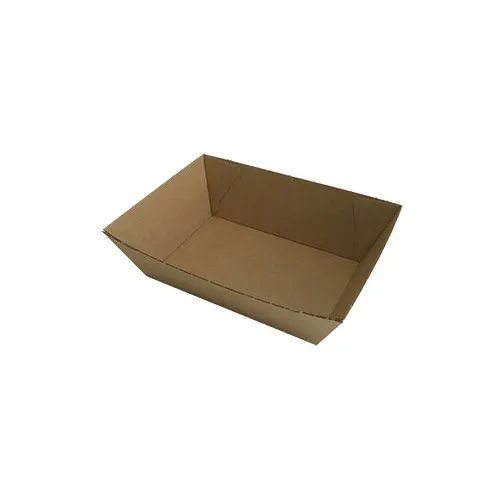 50 X Kraft Brown Disposable Food Trays Boxes Bulk Takeaway Party Tray