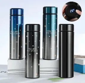 500ML LED Temperature Display Bottle, Stainless Steel Intellective Thermos with Double Bottom, Smart Vacuum Insulated Water Bottle