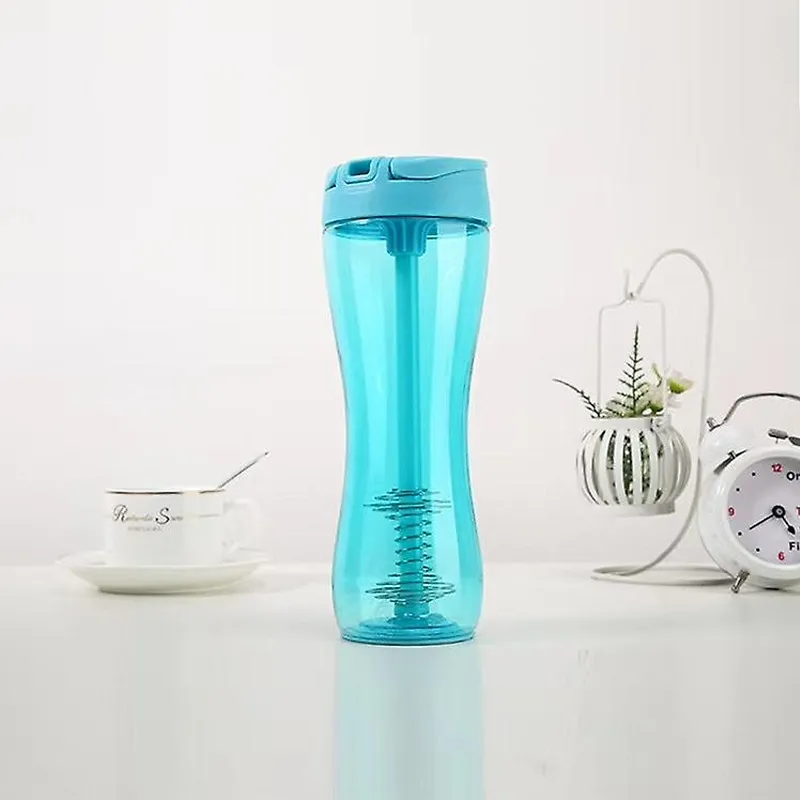 500Ml Small Waist Transparent Water Bottle- If-88 Blue