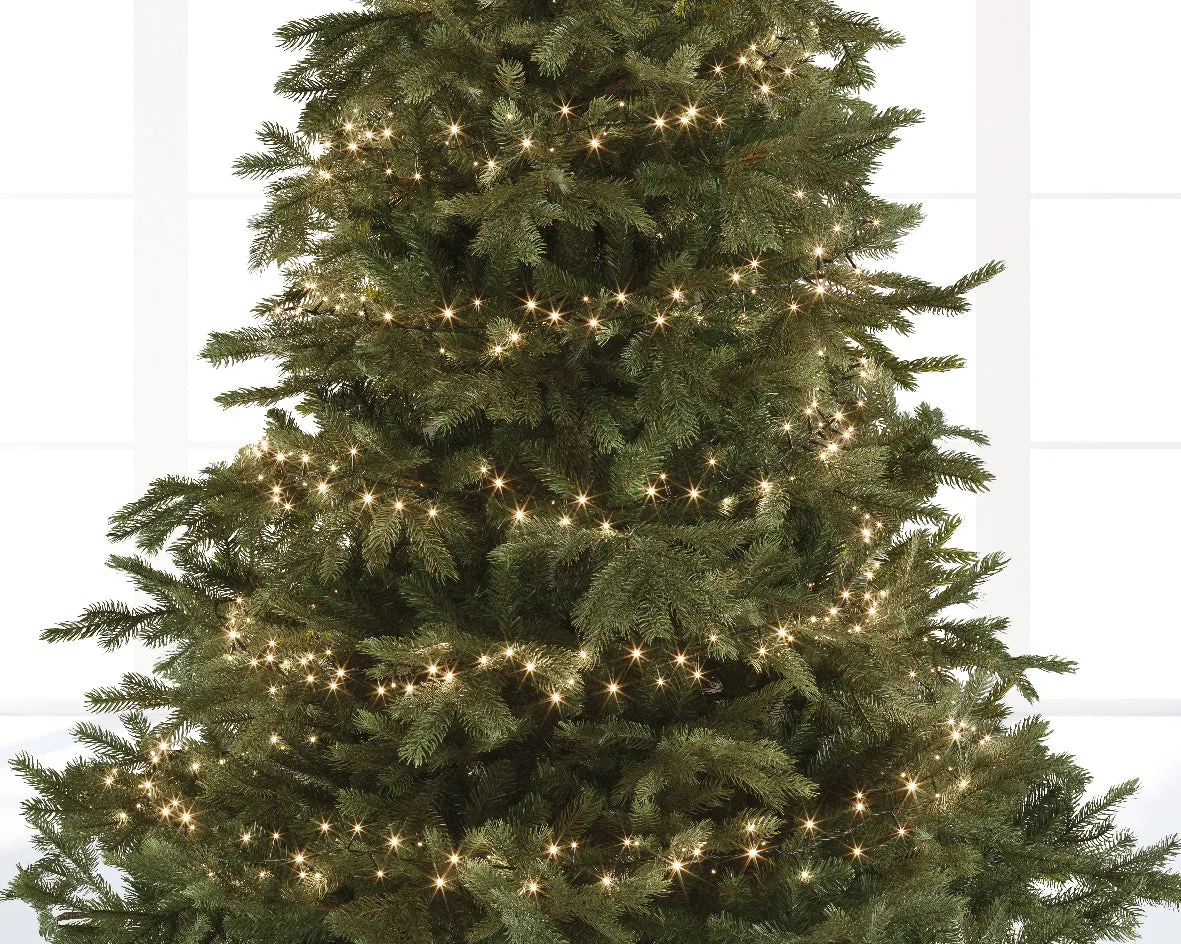 750 LED Compact Tree Lights Warm white green wire