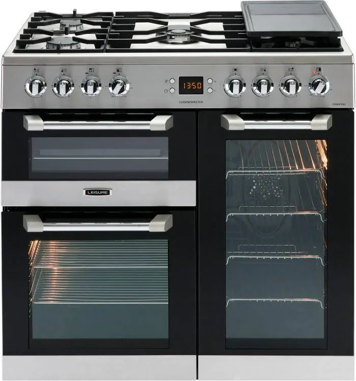 90cm Range Cooker Dual Fuel | Stainless Steel