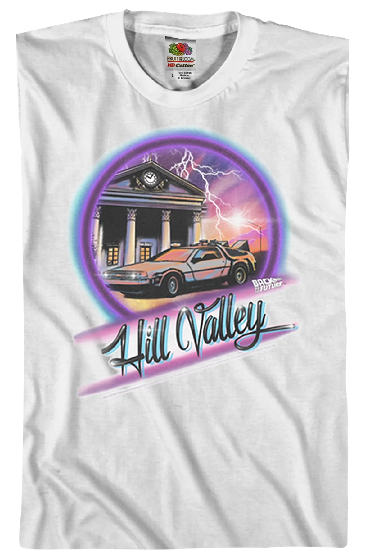 Airbrush Hill Valley Back To The Future T-Shirt