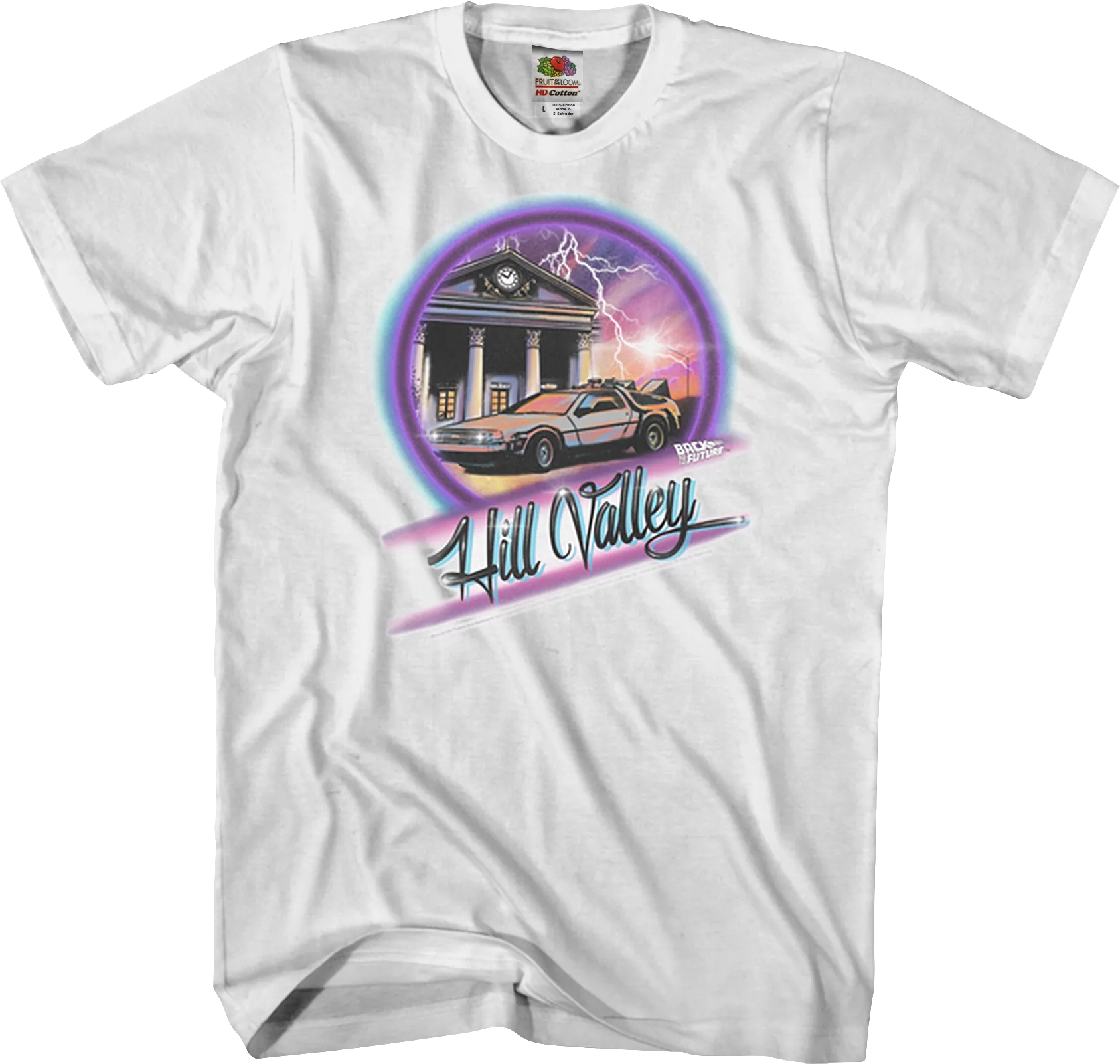 Airbrush Hill Valley Back To The Future T-Shirt