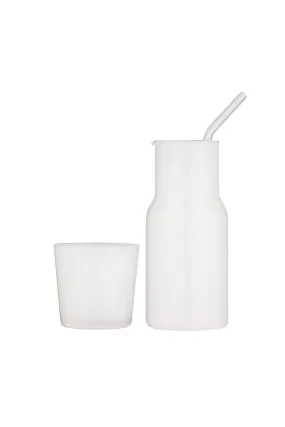 Alta - Carafe, Cup & Straw Set - White