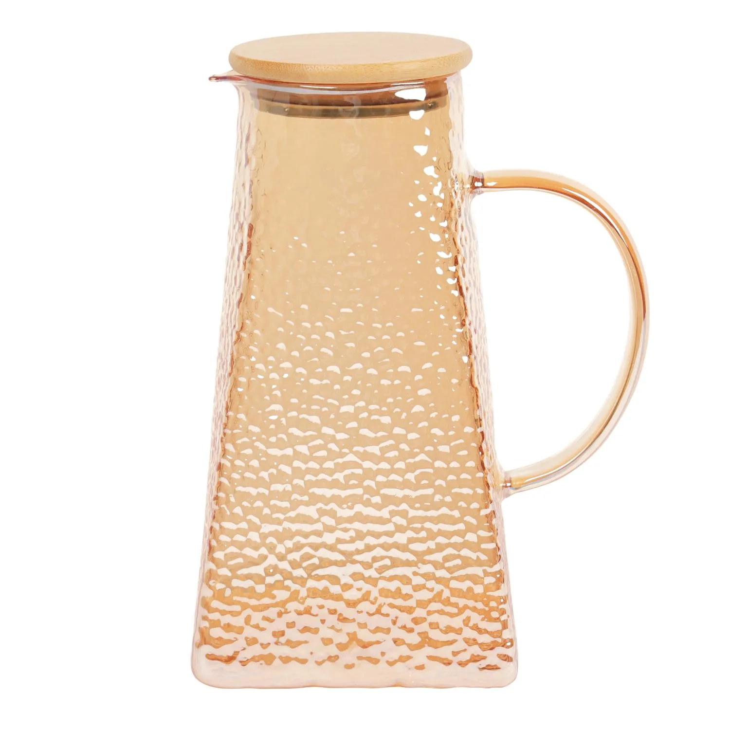 Amber Glass Pitcher With Stainless Steel Cork Lid, 18l Water Carafe