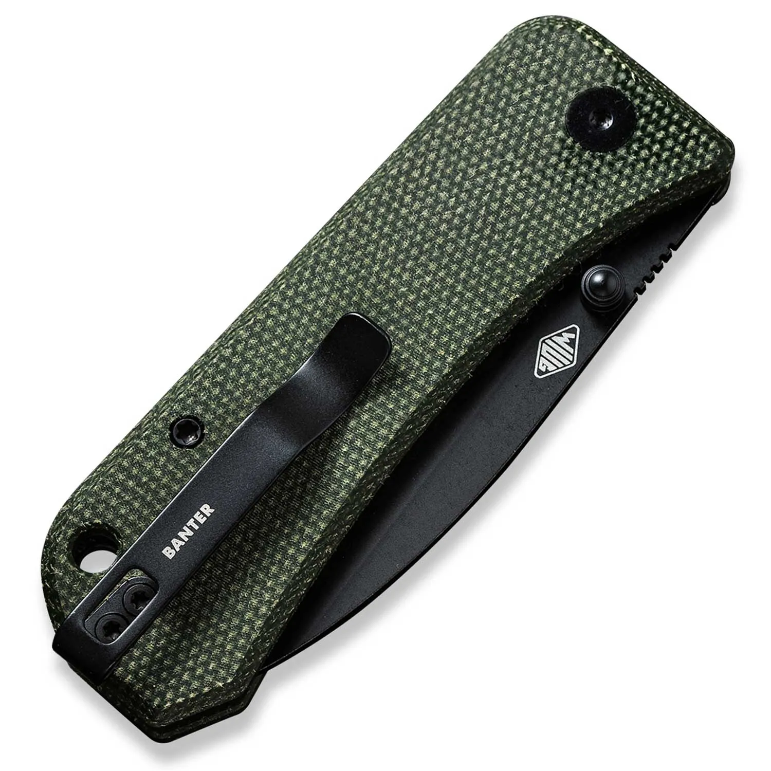 Banter Pocket Knife - Green Micarta - S35VN