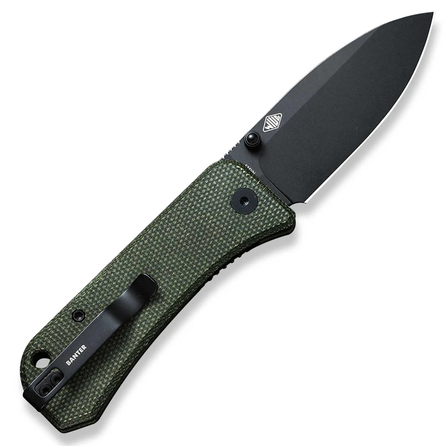 Banter Pocket Knife - Green Micarta - S35VN