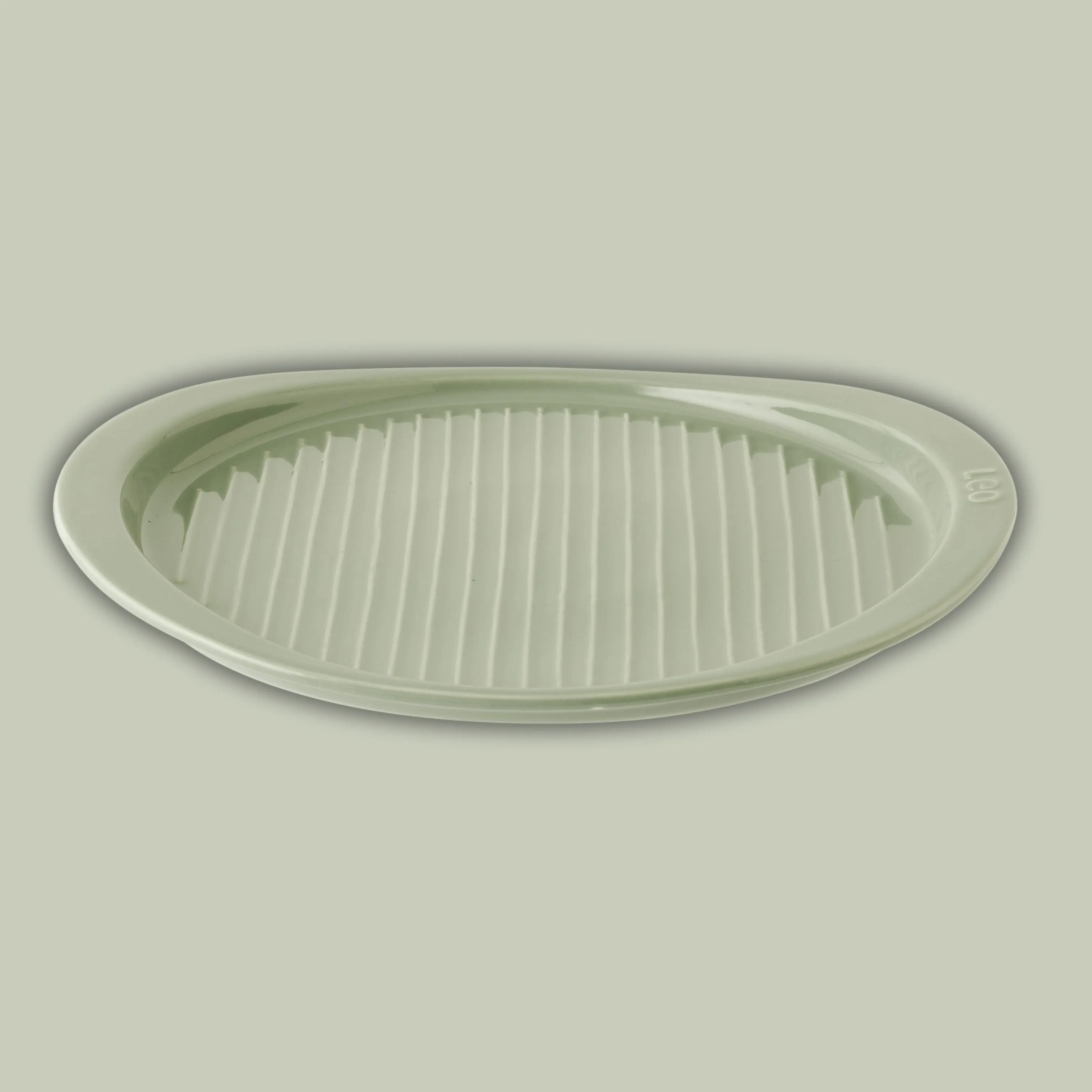 BergHOFF Balance Stone Ribbed Pizza Tray 15.75", Sage