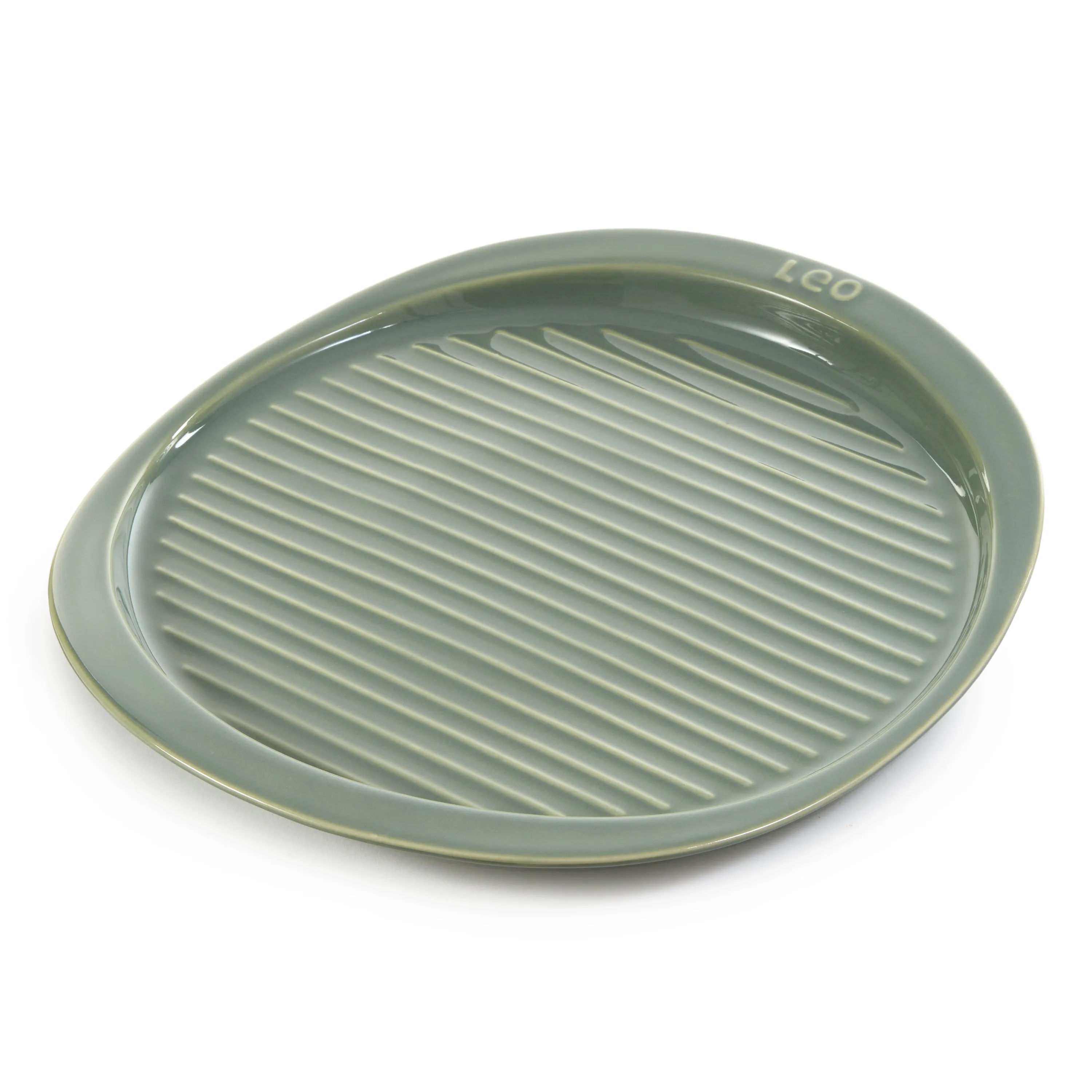 BergHOFF Balance Stone Ribbed Pizza Tray 15.75", Sage