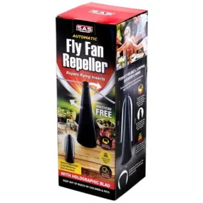 Black Battery Operated Fly Away Fan - 9cm x 8cm x 24cm