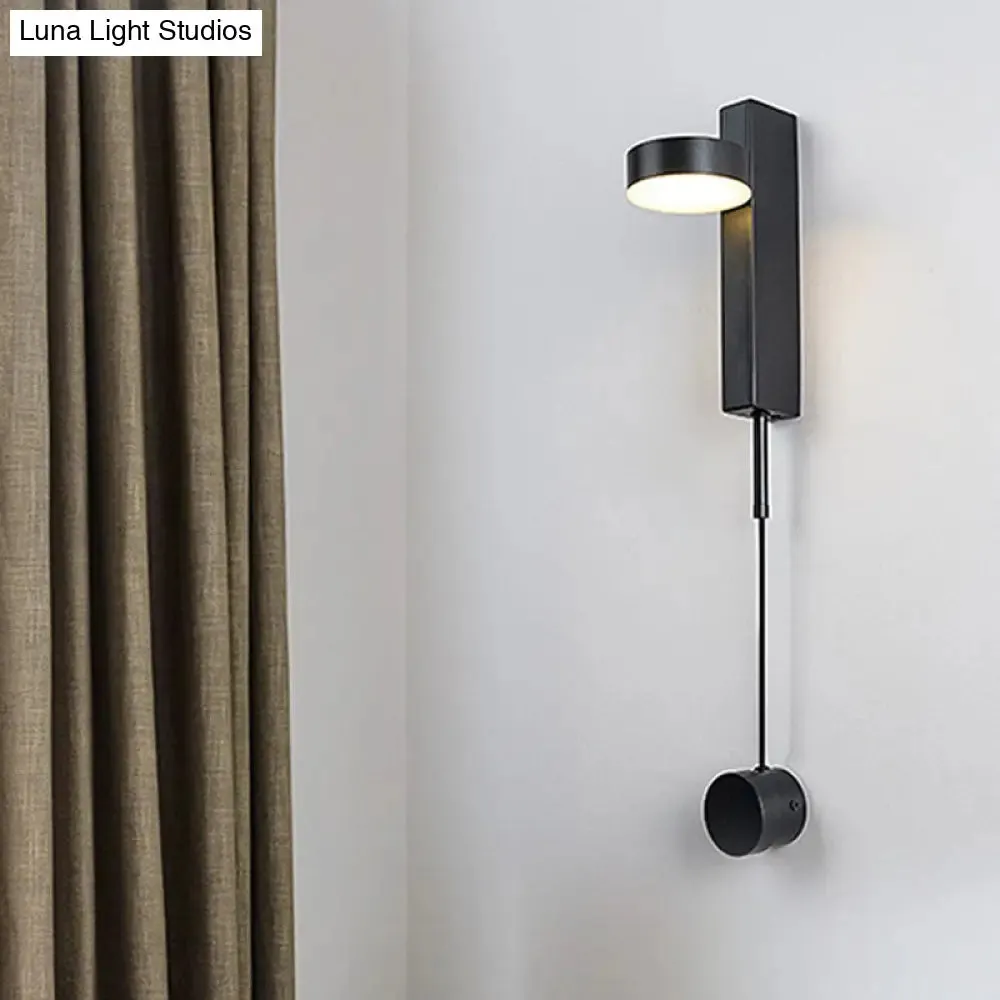 Black/Gold LED Flush Mount Wall Sconce - Sleek & Stylish Metallic Wall Lighting Fixture