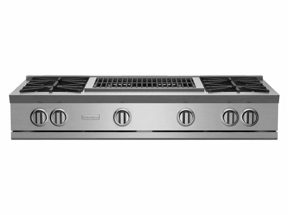 Bluestar RGTNB484CBV2 48" Rnb Rangetop With 24" Charbroiler