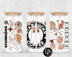 Boho Starbs Ghost Coffee UV DTF Cup Wrap