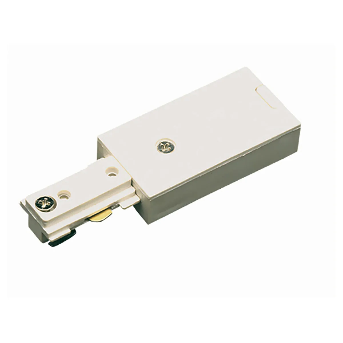 Cal Track Live End Connector (3 Wires) in White