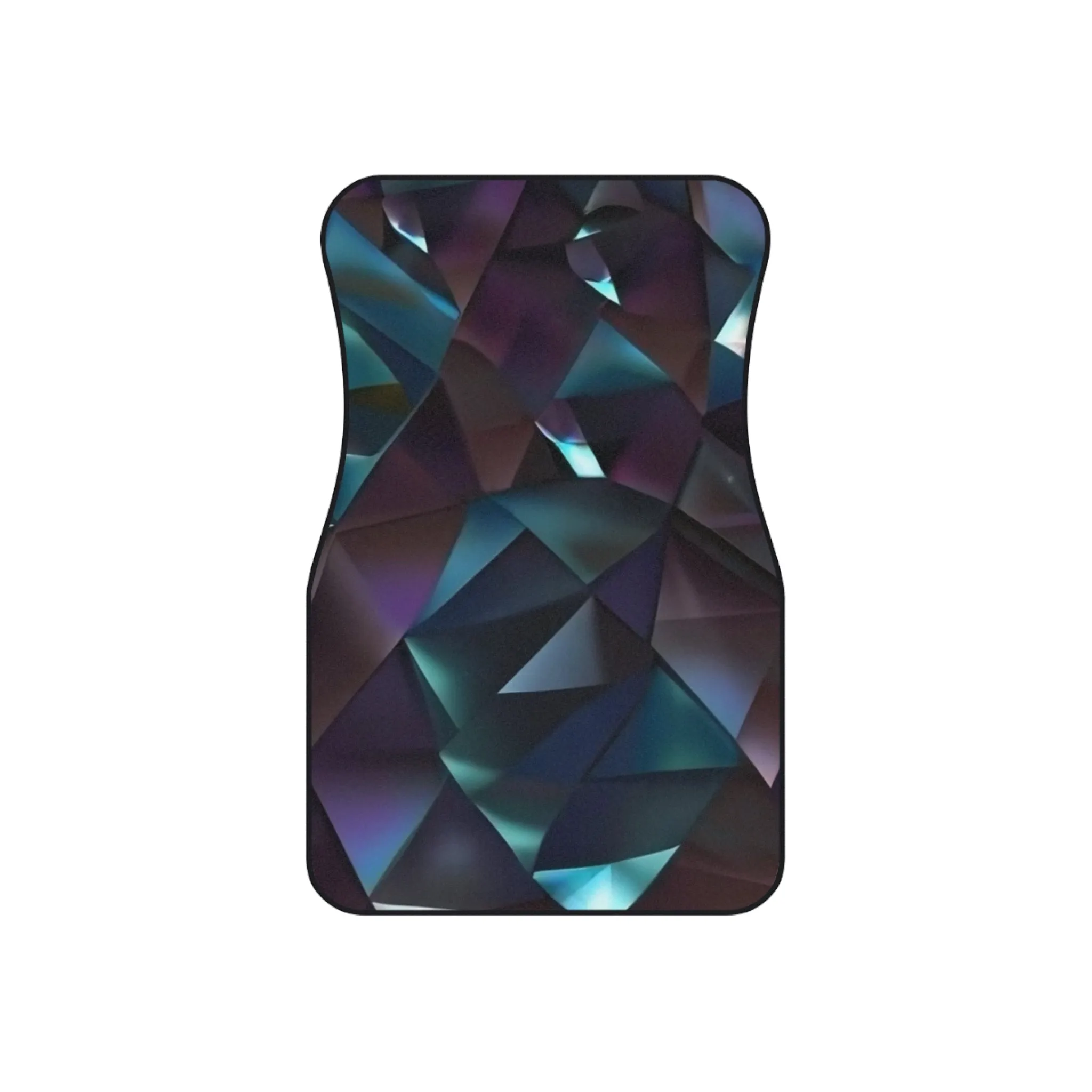 Car Mats (Set of 4) Purple, Blue & Black Diamond