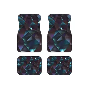 Car Mats (Set of 4) Purple, Blue & Black Diamond