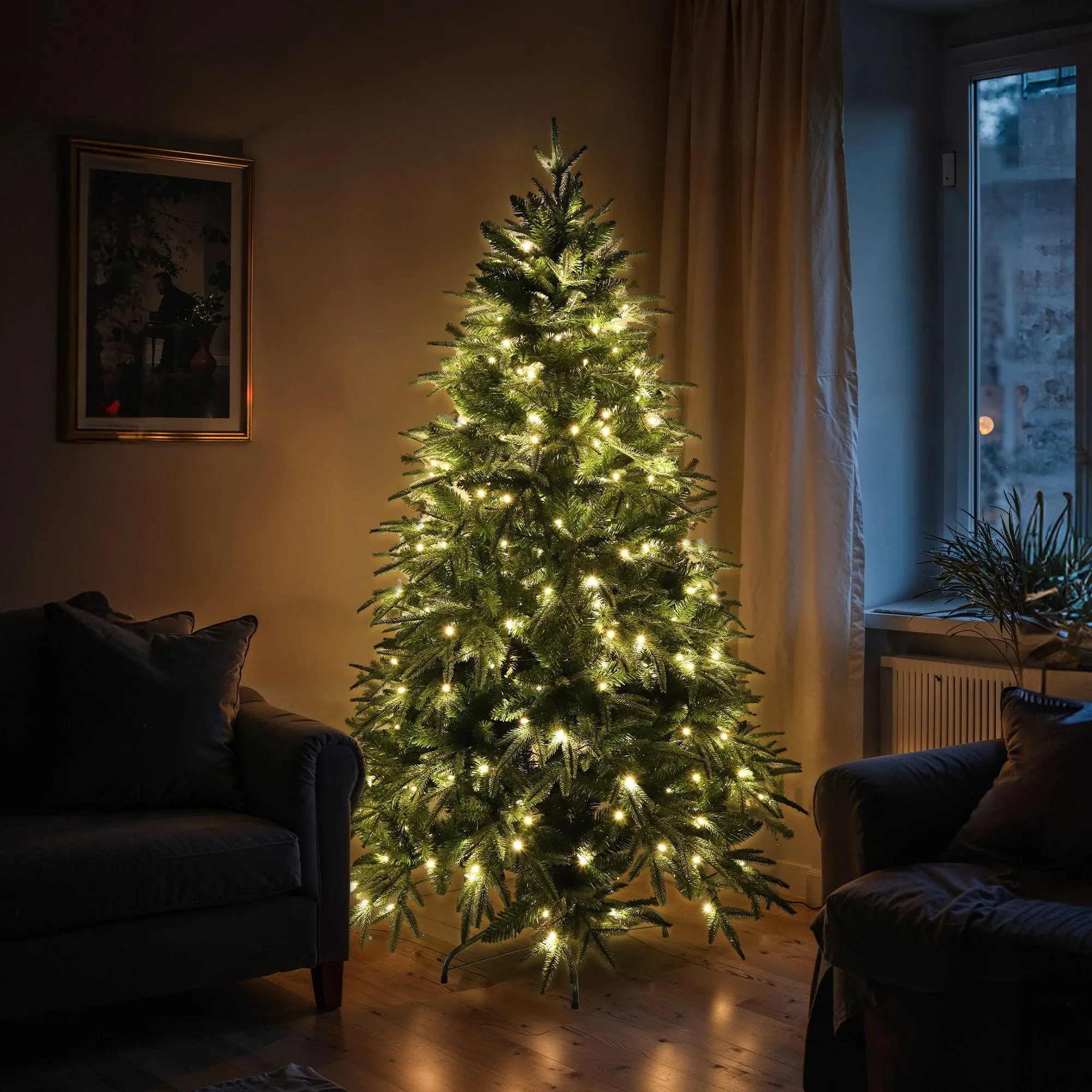 Christabelle 1.8m Prelit Everglow Fir Christmas Tree With 300 Led Lights