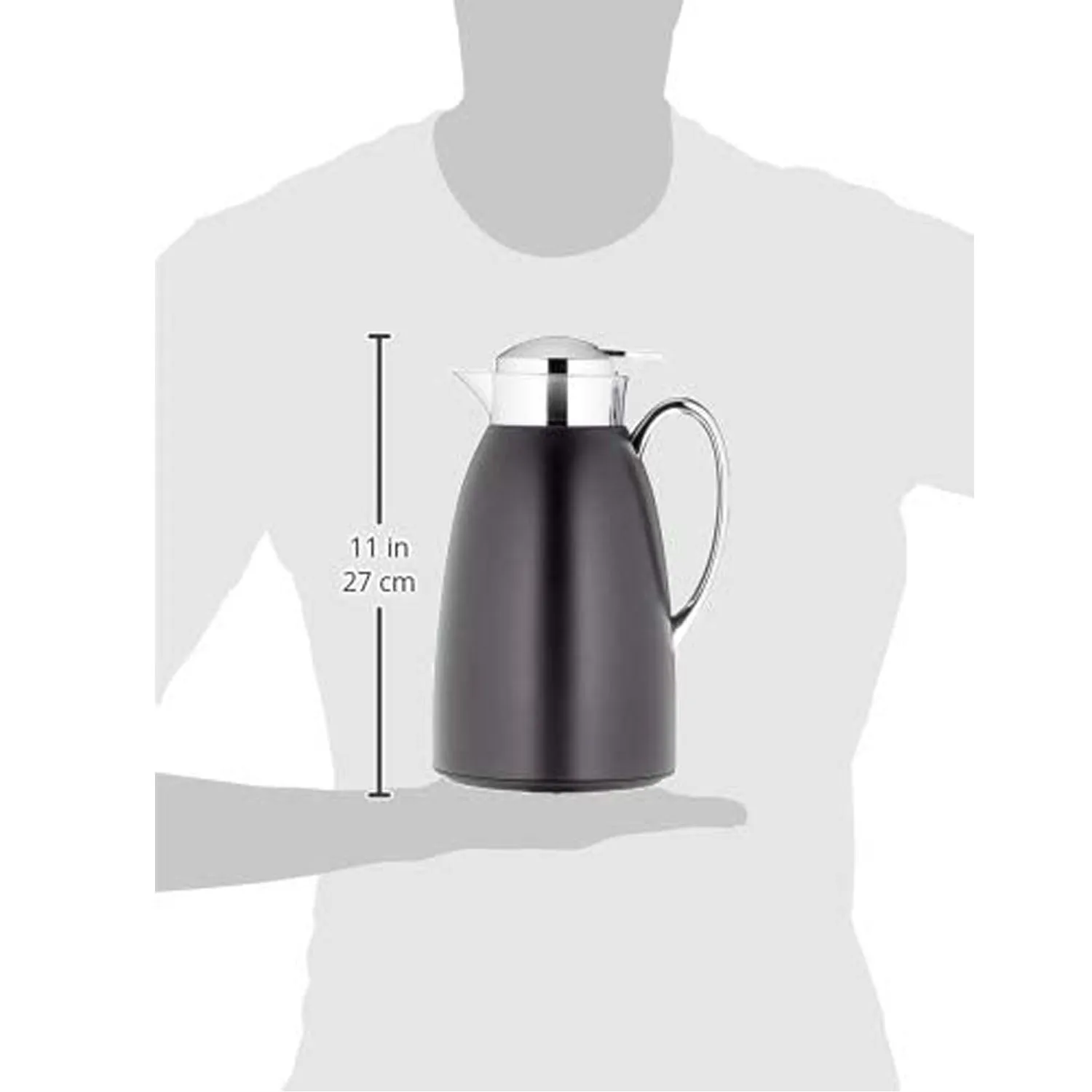 Cilio Venezia 34 Ounce Insulated Beverage Server, Black