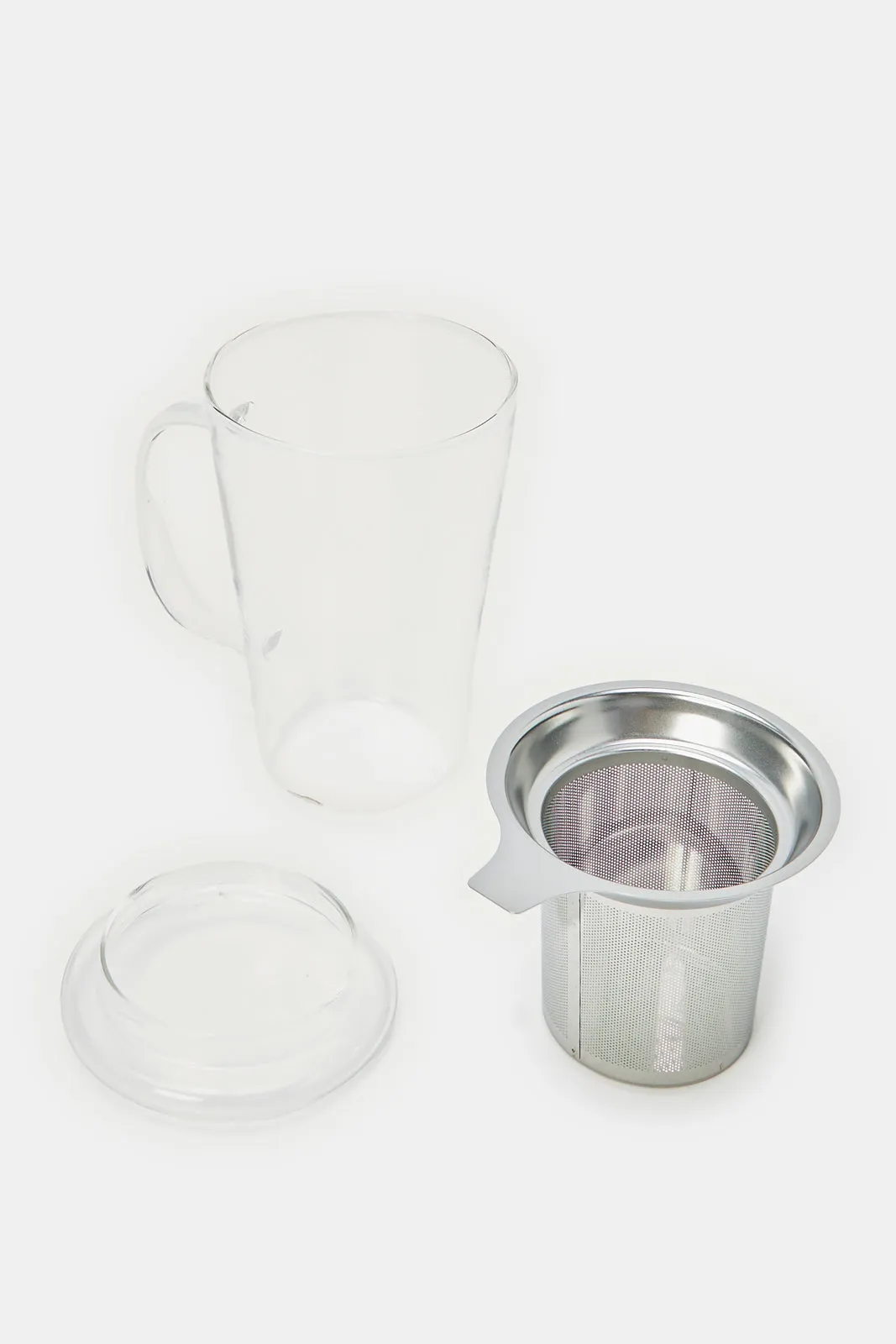 Clear Double Wall Glass Tea Cup With Filter (2 Piece)