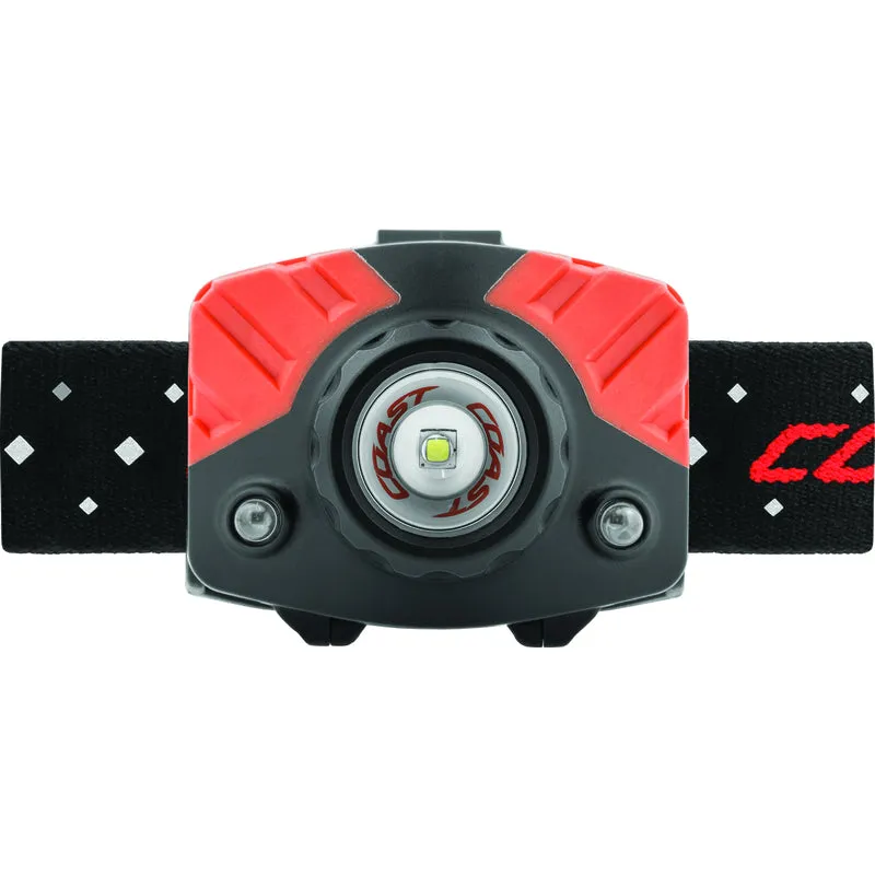 Coast FL65 400 lm Black/Red LED Head Lamp AAA Battery