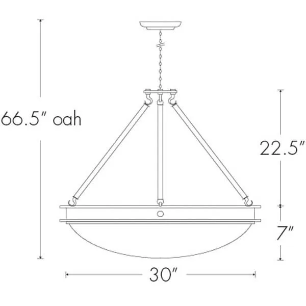 Compass 9925-30-SFM Indoor/Outdoor Semi Flush Mount Pendant By Ultralights Lighting