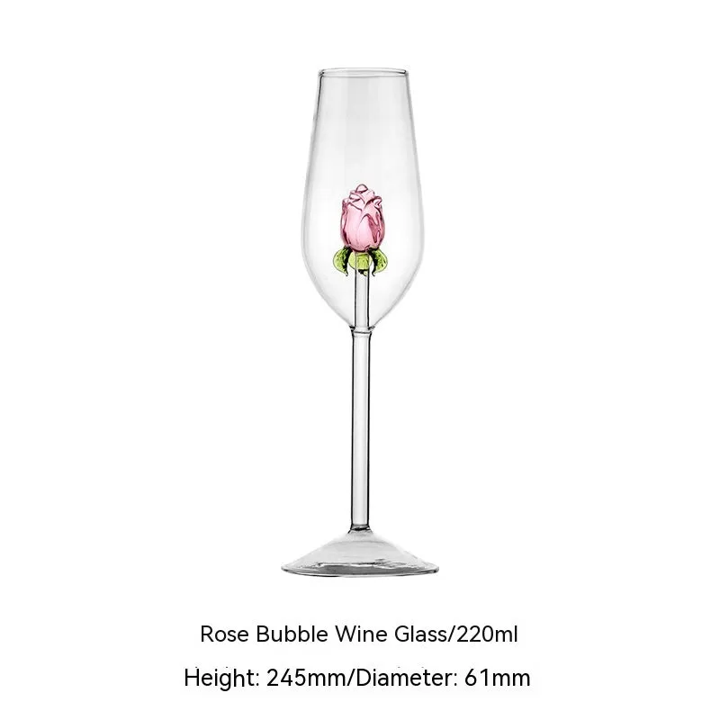 Creative Cute Rose Atmosphere Bordeaux White Wine Goblet