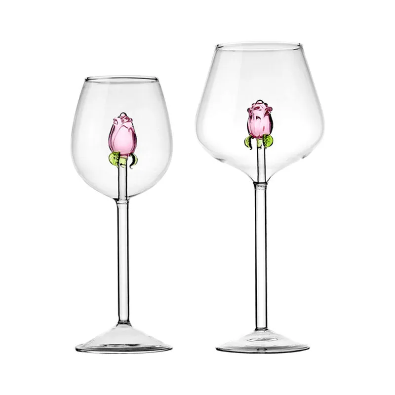 Creative Cute Rose Atmosphere Bordeaux White Wine Goblet