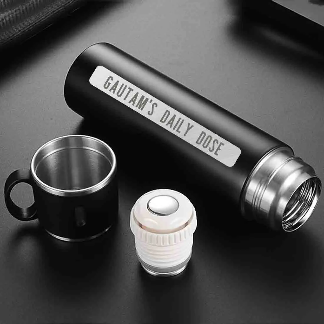 Custom Thermos Bottle for Tea Stainless Steel Vacuum Flask - Daily Dose