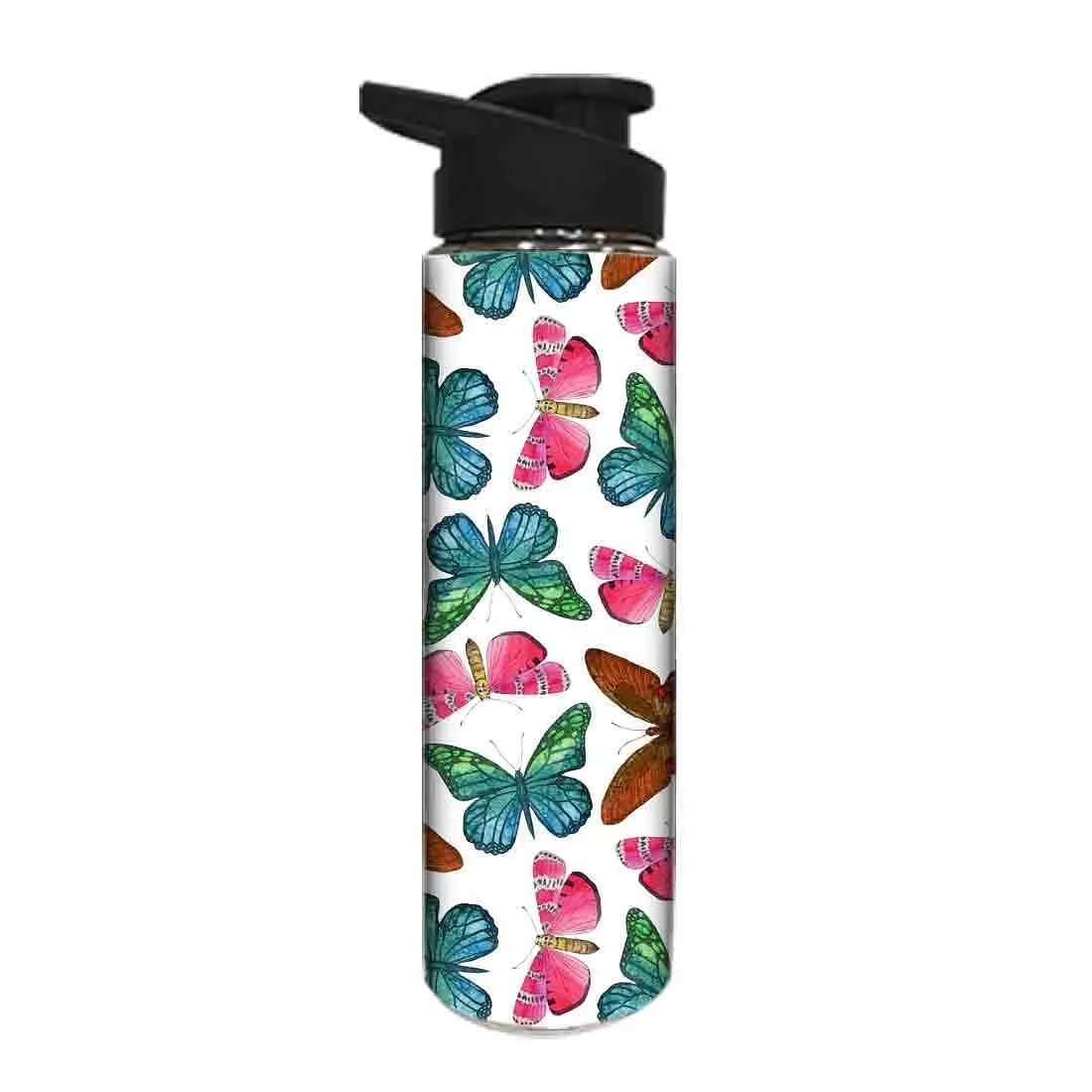 Cute Sipper Stainless Steel Bottle for Girls - Butterfly