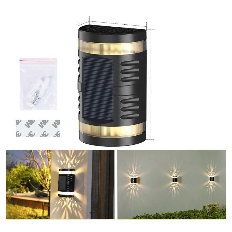 Decorative LED Solar Modern Artistic Projection Garden Wall Light