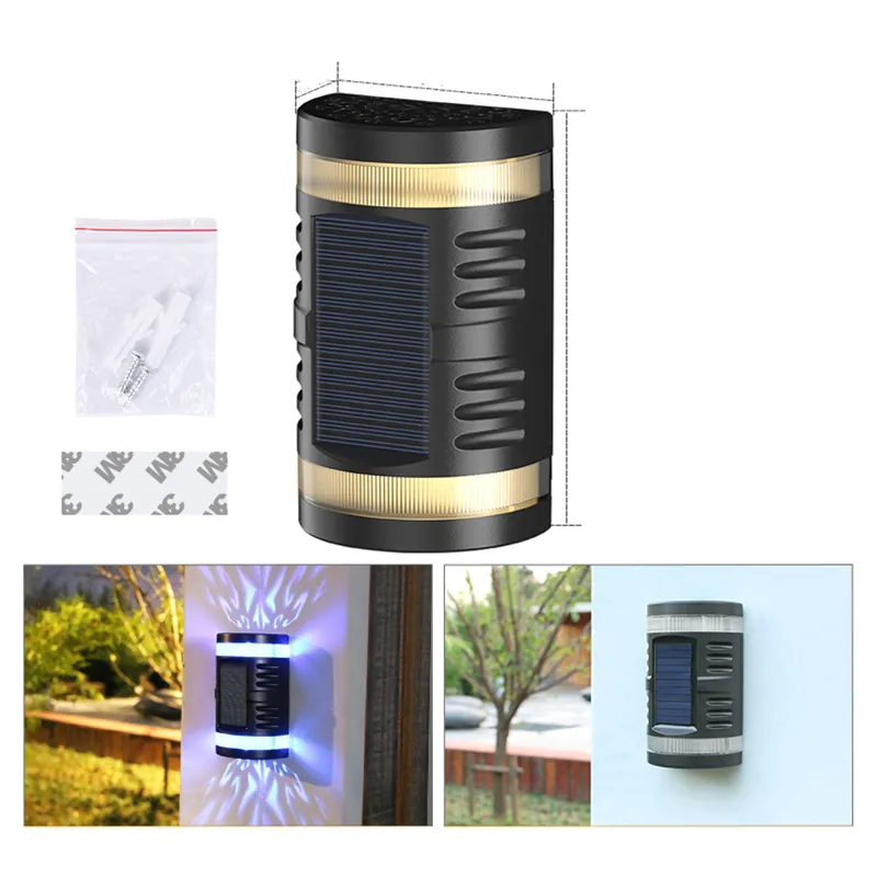 Decorative LED Solar Modern Artistic Projection Garden Wall Light