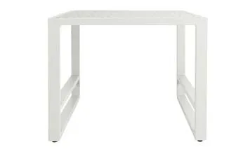 Del Mar Garden Side Table White with Patterned Top