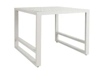 Del Mar Garden Side Table White with Patterned Top