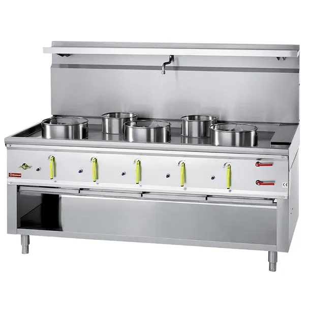 Diamond 5 Burner Wok Stove with Water Curtain - HY192