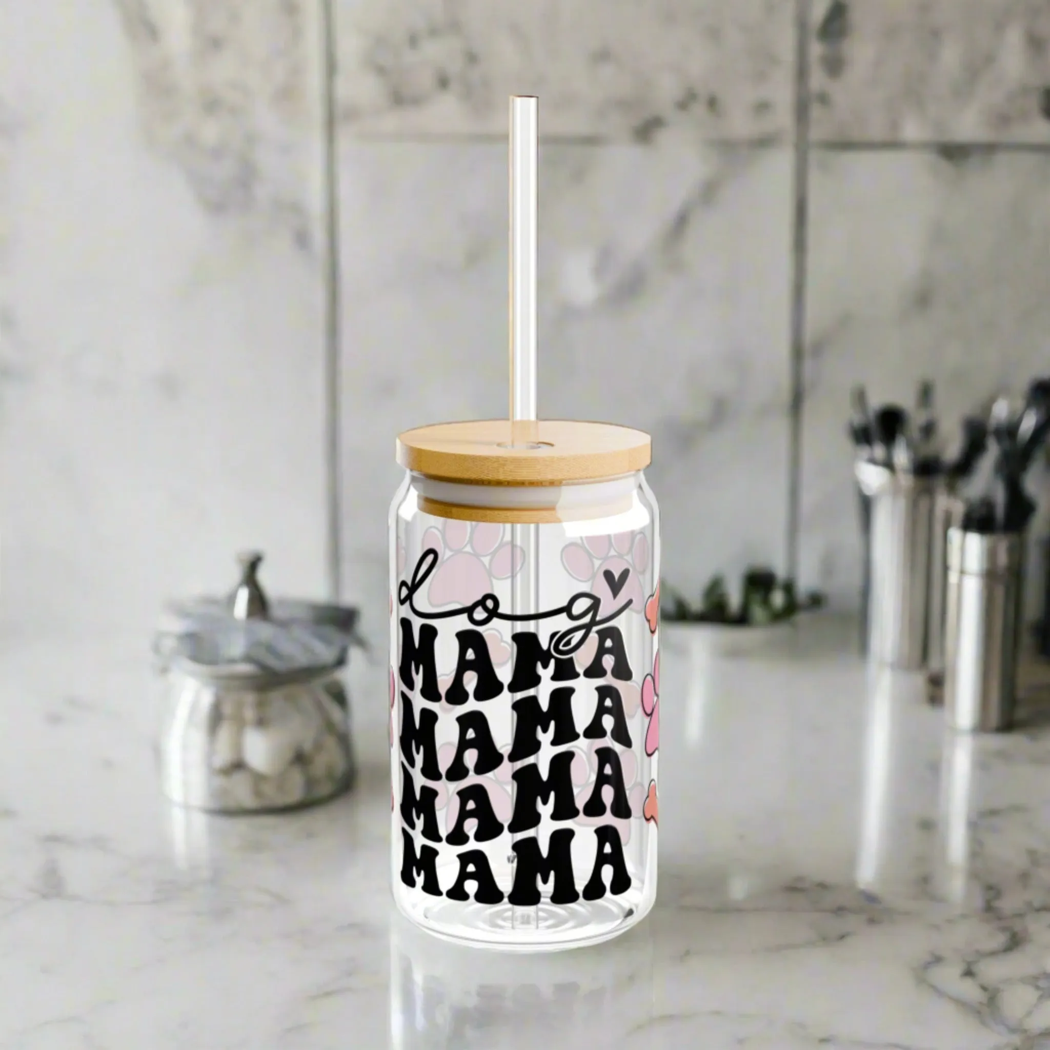 Dog Mama Sipper Glass