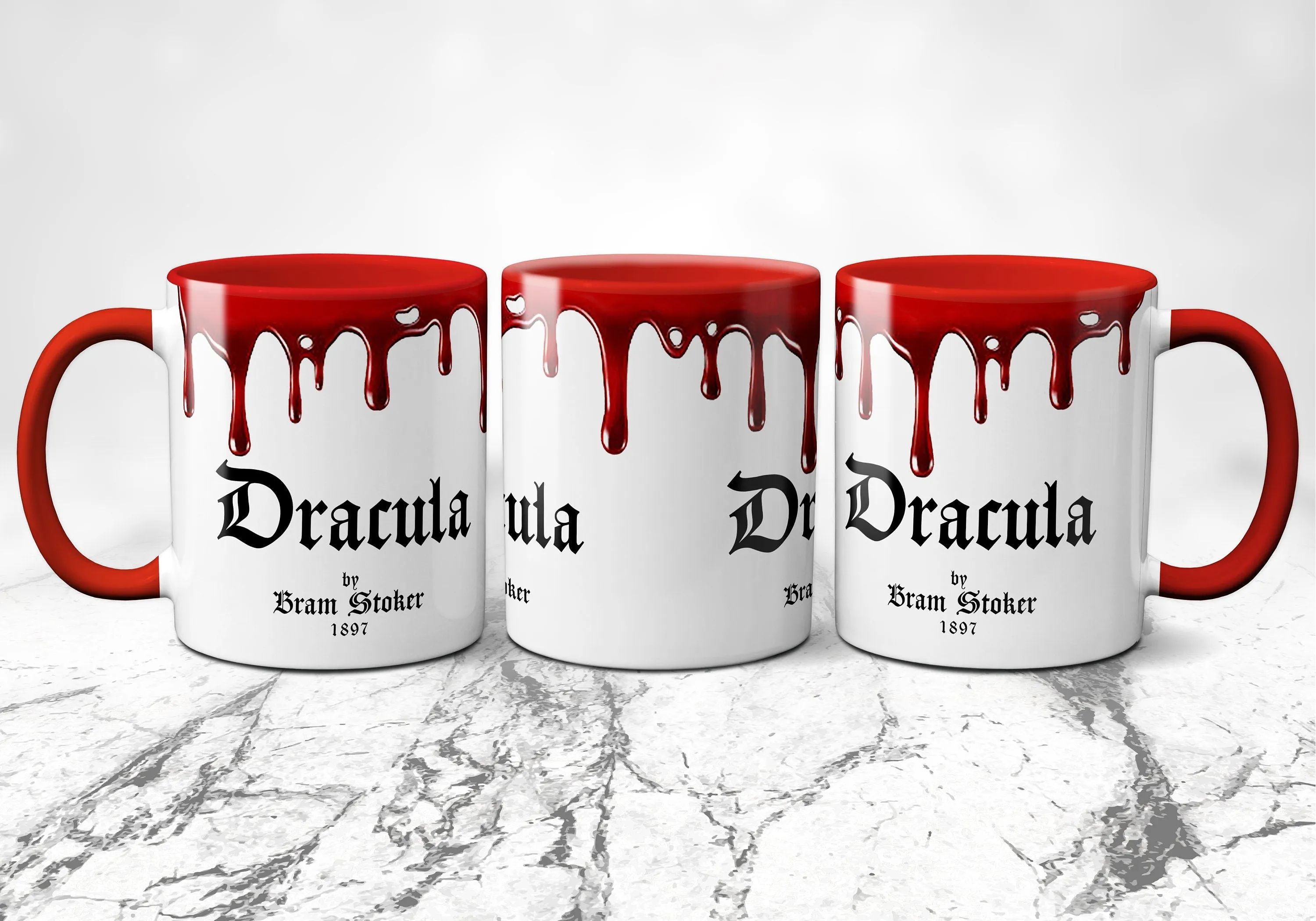 Dracula by Bram Stoker Mug. Coffee Mug with Dracula book design, Bookish Gift,Literature Mug, Book Lover Mug, Librarian gift.