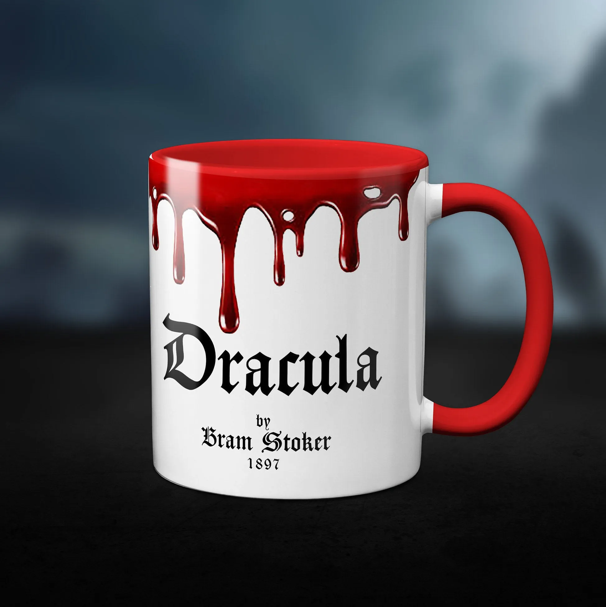 Dracula by Bram Stoker Mug. Coffee Mug with Dracula book design, Bookish Gift,Literature Mug, Book Lover Mug, Librarian gift.