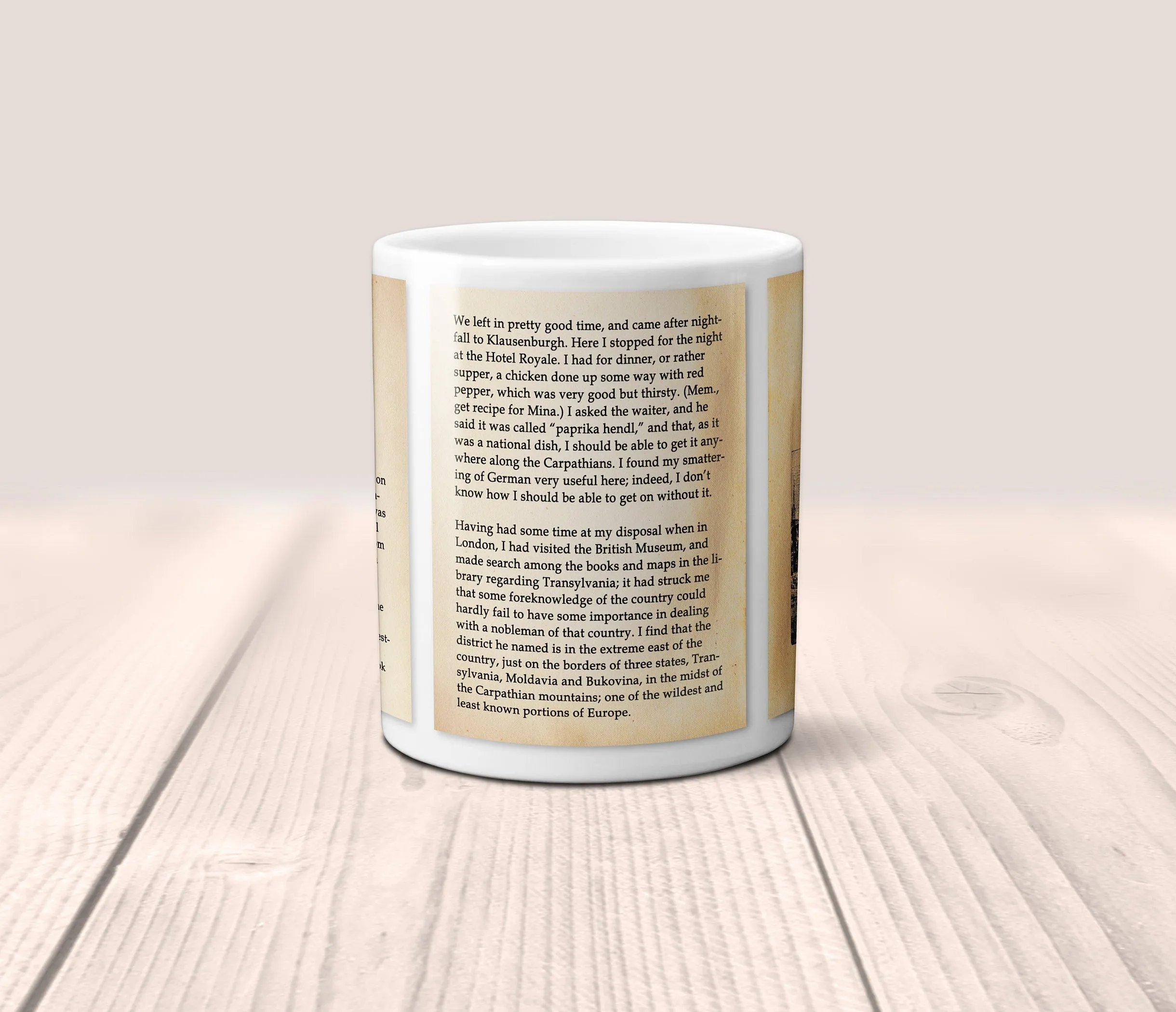 Dracula by Bram Stoker Mug. Coffee Mug with Dracula book pages, Bookish Gift,Literature Mug, Book Lover Mug, Librarian gift.