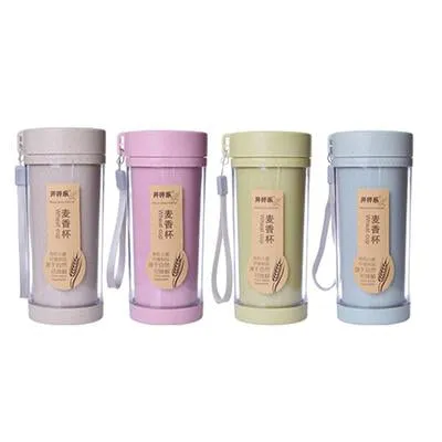 Eco Friendly Wheat Straw Water Bottle with Strap