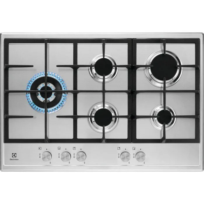 ELECTROLUX 5 BURNER GAS HOB - STAINLESS STEEL | KGS7566SX