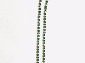 Emerald Green Cup Chain with Golden Base- 7 ss