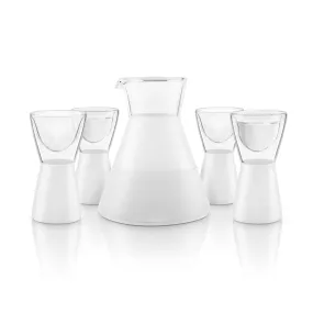 Ensemble de carafe à saké givré 5 pièces