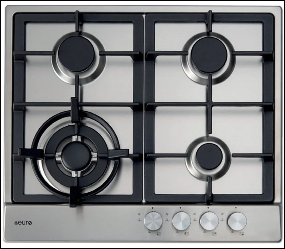 Euro Appliances ECT60WCX 60cm Natural Gas Cooktop - Special Order