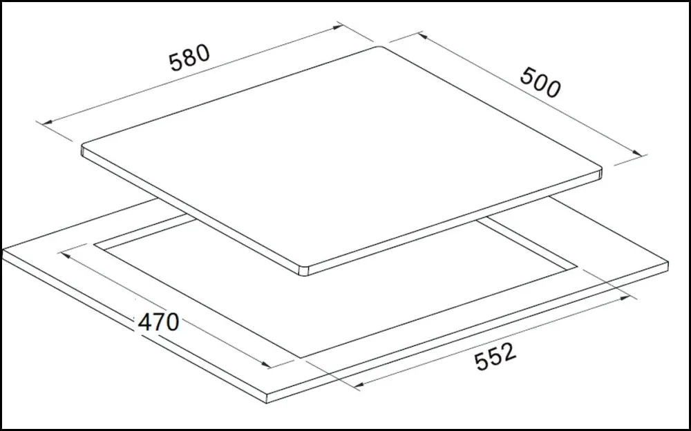 Euro Appliances ECT60WCX 60cm Natural Gas Cooktop - Special Order